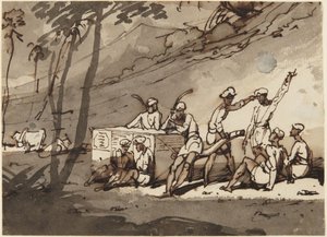 Field Oven and Figures by George Chinnery