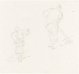 Two Chinese Laborers by George Chinnery