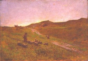 Evening on the Moorland by George Clausen