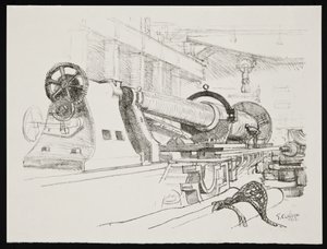 Turning a Big Gun by George Clausen