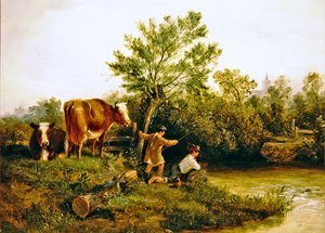 Young Anglers by George Cole
