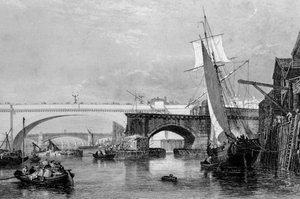 Part of the Old and New London Bridges