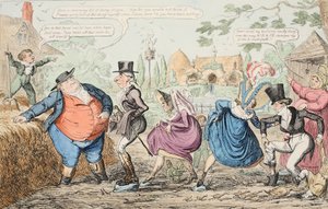 A Visit to Cockney Farm - Viewing the Grounds etc., pub. 1835