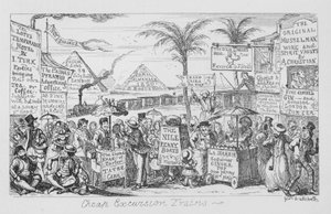 Cheap excursion trains, the future of mass tourism imagined by George Cruikshank