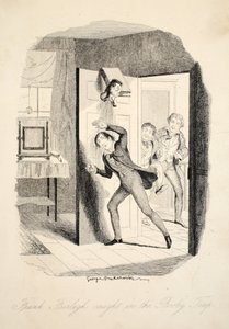 Frank Fairlegh Caught in the Booby Trap, from Frank Fairlegh or Scenes From the Life of a Private Pupil by George Cruikshank