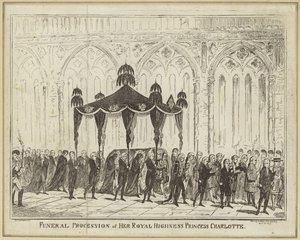 Funeral Procession of Her Royal Highness Princess Charlotte by George Cruikshank