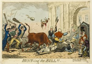 Hunting the Bull by George Cruikshank