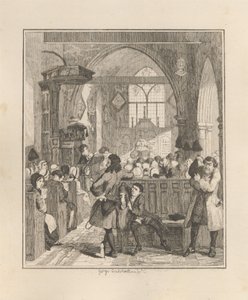 Jack Sheppard Committing the Robbery in Willesden Church by George Cruikshank