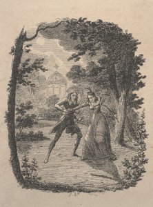 Man and Woman in the Garden by George Cruikshank