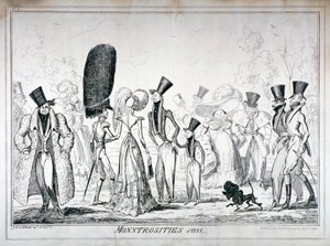 Monstrosities of 1821 by George Cruikshank