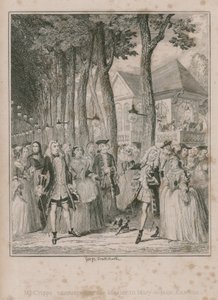 Mr Cripps Encountering His Mater in Mary-le-bone Gardens by George Cruikshank