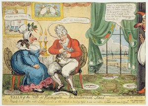 Nosing the Nob at Ramsgate, 1821 by George Cruikshank
