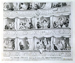 Opera Boxes during the time of the Great Exhibition by George Cruikshank