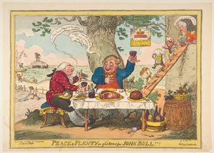 Peace and Plenty or Good News for John Bull!!! by George Cruikshank