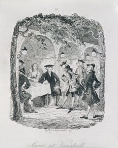 Scene at Vauxhall, from Amelia by George Cruikshank