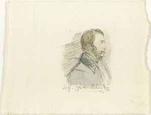 Self-Portrait in Profile by George Cruikshank