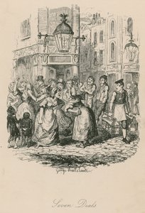 Seven Dials, London by George Cruikshank