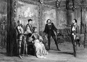 Sir Thomas Wyatt dictating terms to Queen Mary in the White Tower
