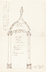Sketch of Octagon Recess with Columns by George Cruikshank