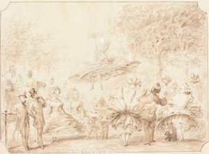 "Taking the Air" in Hyde Park by George Cruikshank