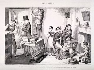 The Bottle, 1847 by George Cruikshank