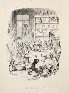 The Cat Did It, from The Greatest Plague of Life by George Cruikshank