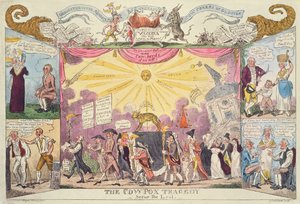 The Cow Pox Tragedy - The Last Scene (satirical cartoon) by George Cruikshank