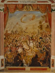 The First Appearance of William Shakespeare on the Stage of the Globe with Part of his Dramatic Company by George Cruikshank