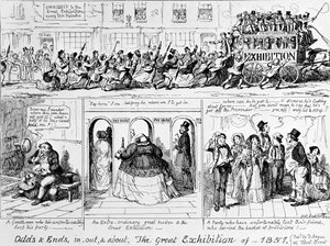 The Great Exhibition of 1851 at Hyde Park, London by George Cruikshank