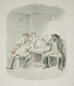 The Jew and Morris Bosle Begin to Understand Each Other by George Cruikshank