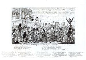 The Spa Fields Orator Hunt-ing for Popularity to Do-Good!!, pub. by J. Sidebotham by George Cruikshank