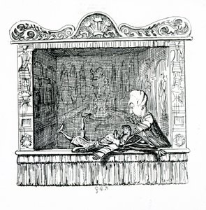 The doctor with Mr Punch by George Cruikshank