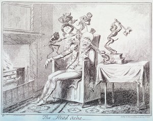 The Head Ache by George Cruikshank