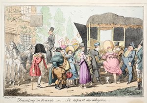 Traveling in France or Le Depart de la Diligence by George Cruikshank