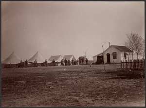 Tents with Figures and House by George Davidson