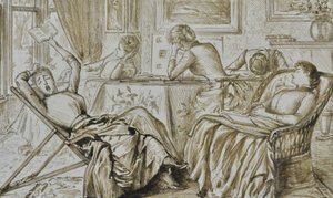 Boredom, c.1880-90 by George du Maurier