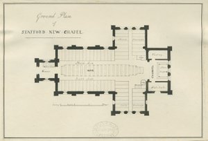Stafford - Ground plan of Christ Church by George E. Hamilton