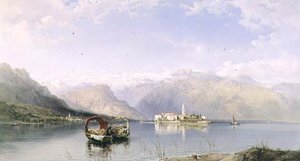 Isola Pescatori from Isola Bella on Lake Maggiore by George Edwards Hering