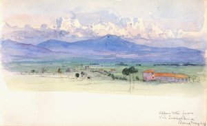 Alban Mountains from Via Tuscolana, Rome