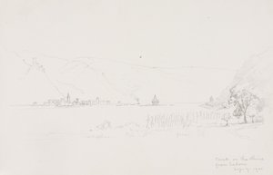 Caub on the Rhine from Below by George Elbert Burr