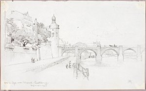 Old Bridge over Mosel, Coblenz by George Elbert Burr