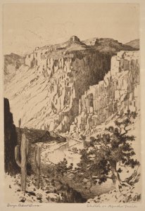 Sketch on Apache Trail, Arizona by George Elbert Burr