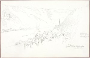 St. Goar from Castle Rheinfels by George Elbert Burr