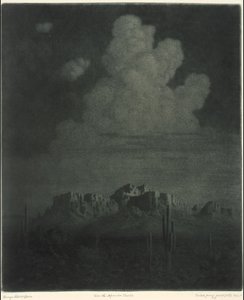 Superstition Mountain, Apache Trail, Arizona, Right (No. 2) by George Elbert Burr