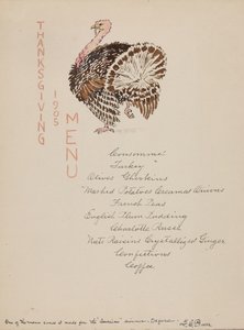 Thanksgiving Menu by George Elbert Burr