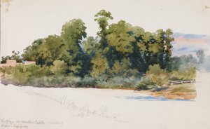 The Wye at Wilton Castle Wales by George Elbert Burr