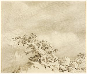 Untitled (transfer drawing for Storm near Timberline)
