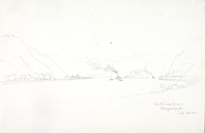 Up Rhine from Hirzenach by George Elbert Burr