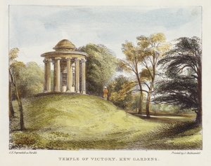 Temple of the Sun, Arboretum, Kew Gardens, plate 20 from Kew Gardens: A Series of Twenty-Four Drawings on Stone, engraved by Charles Hullmandel, published 1820 by George Ernest after Papendiek