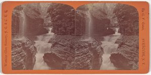 Watkins Glen Scenery, Rainbow Falls and Triple Cascades by George F. Gates